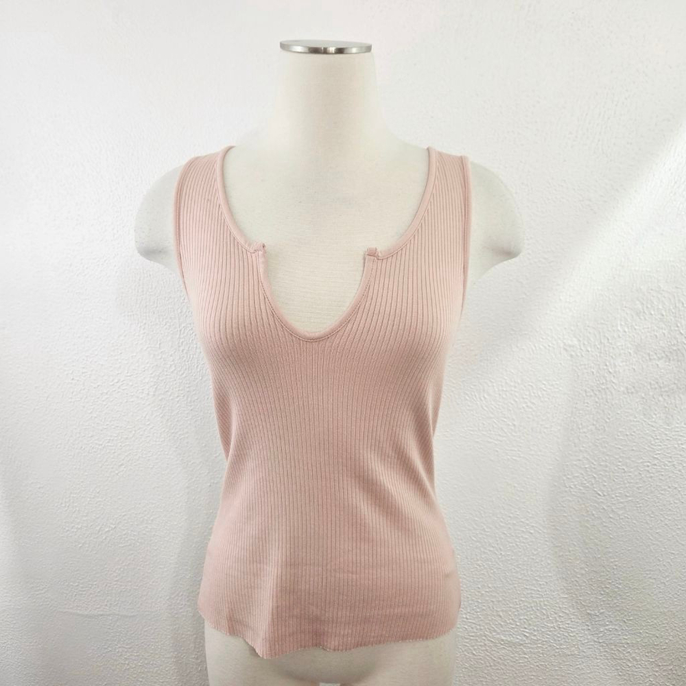 The Range Barbell Ribbed Tank top dusty desert pink size small NWT with FLAW